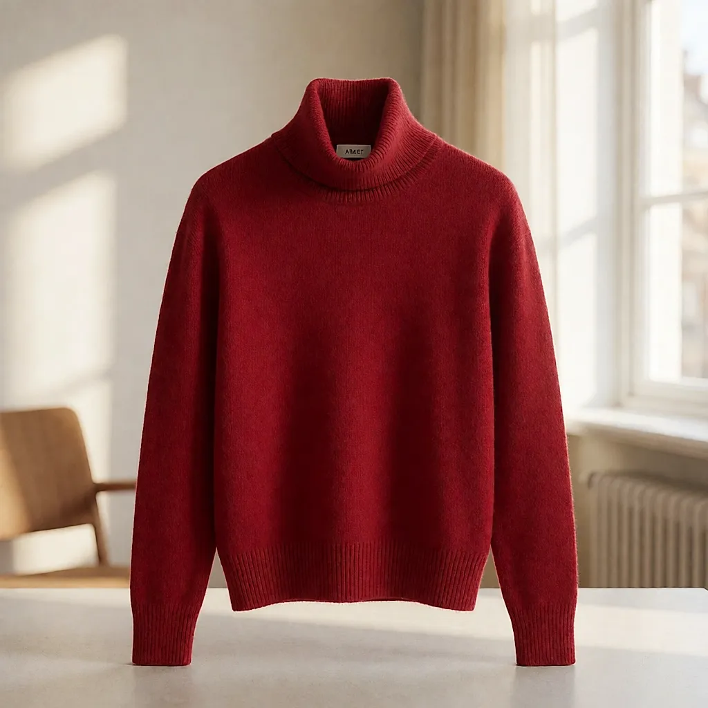 Une maille rouge (pull, col roulé) — ARKET