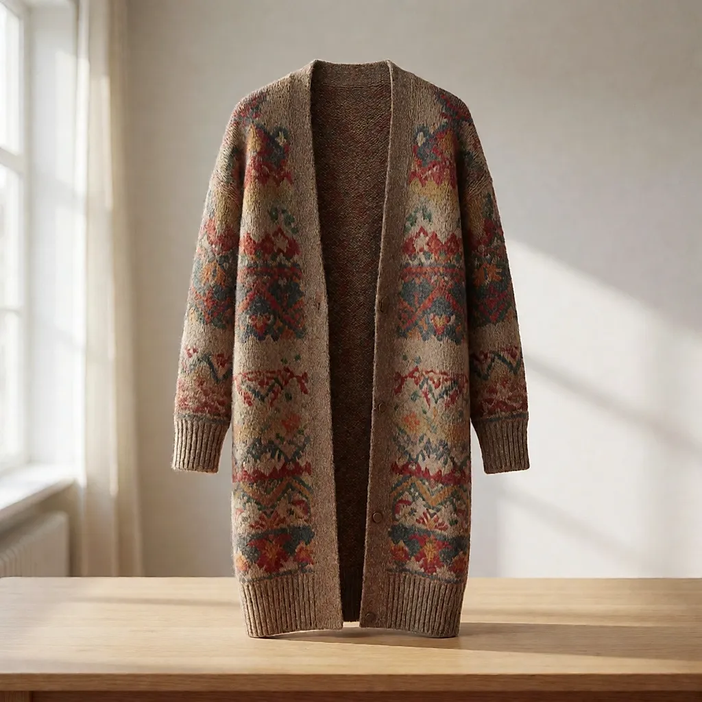 Gilet long en laine — La Ferme du Mohair (collection femme pulls et cardigans)