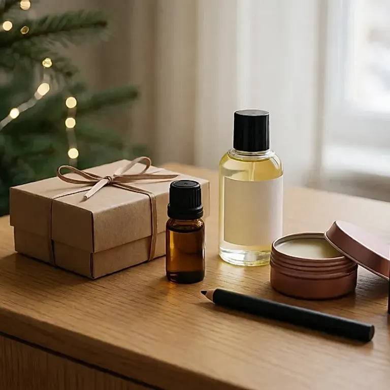 Six petits formats beauté à glisser sous le sapin : coffret, huiles, baume et crayon pour les fêtes