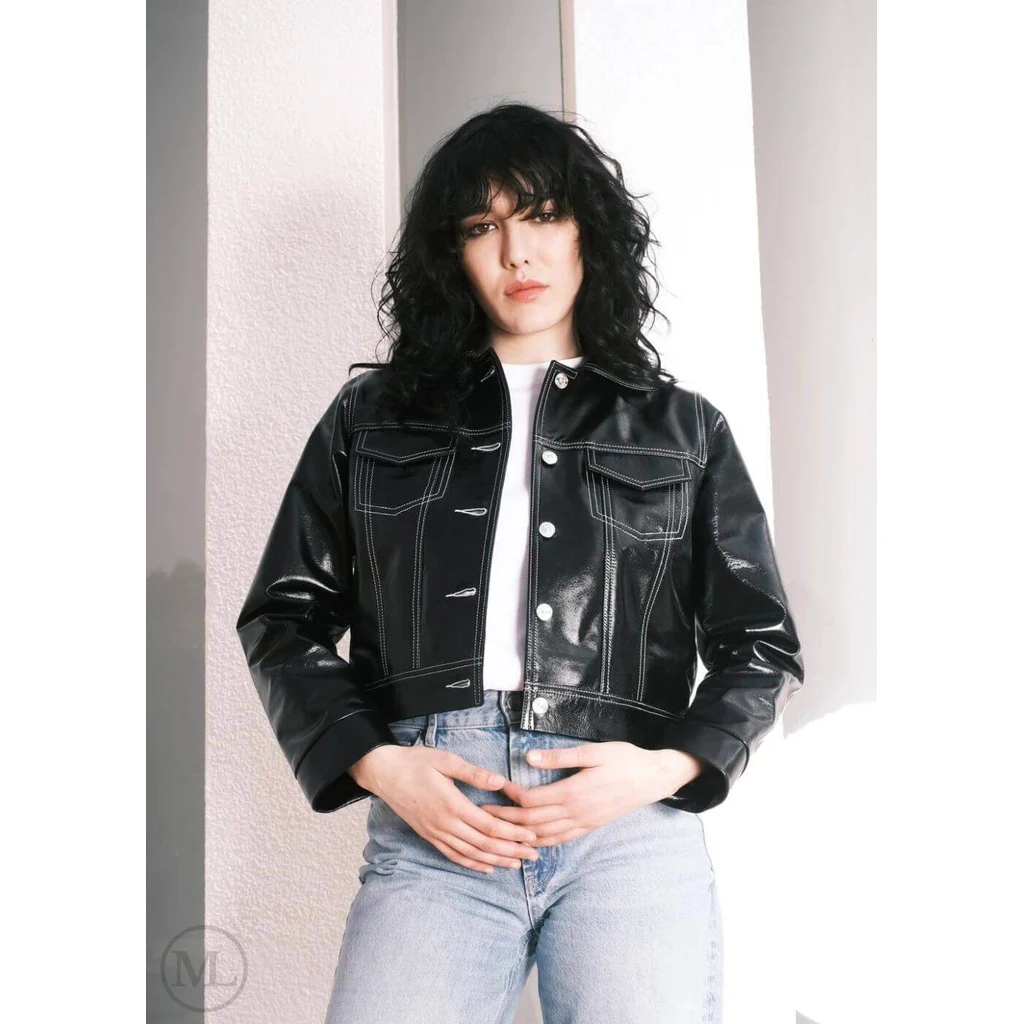 giacca corta in pelle — Manzo Leathers