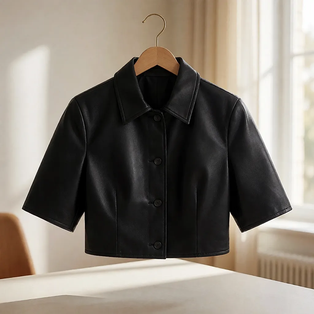 veste courte en cuir — Manzo Leathers