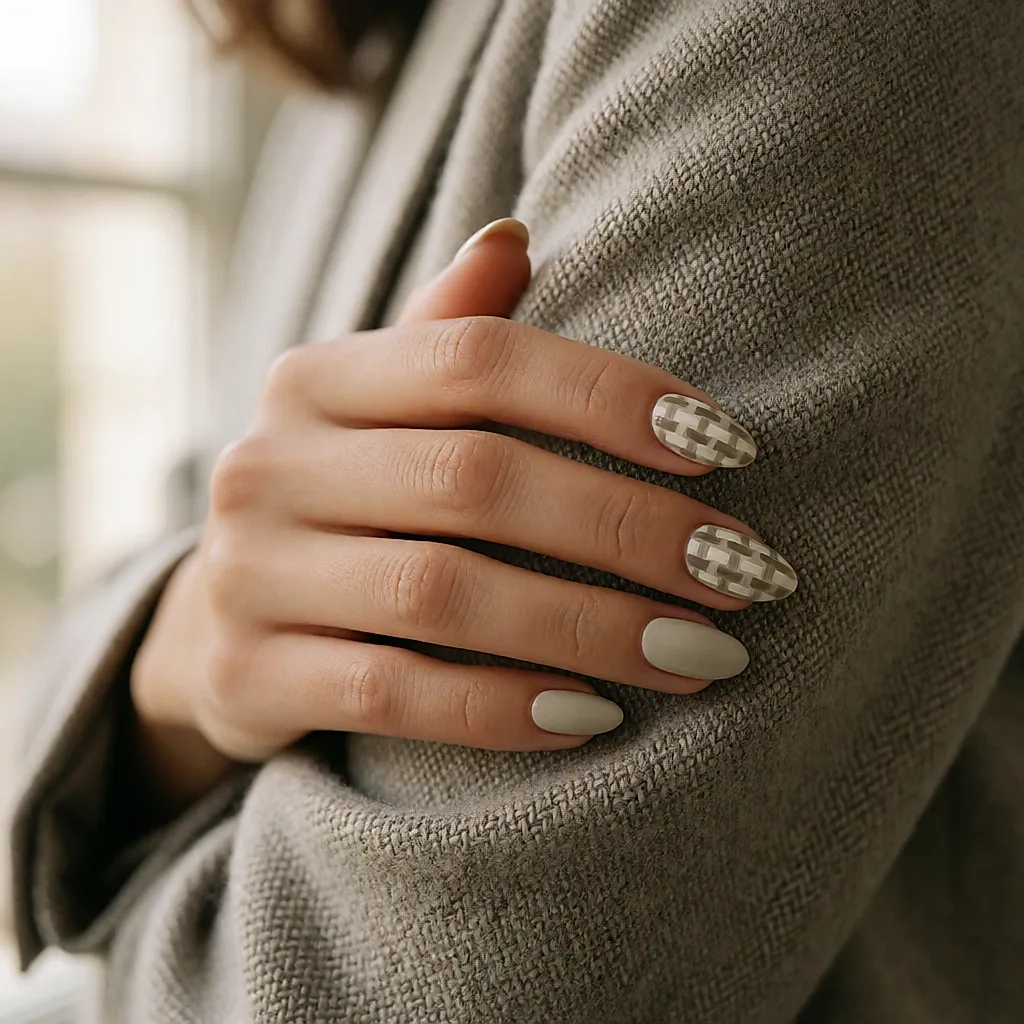Manucure : le tweed, les plumes et les reliefs s'installent sur les ongles