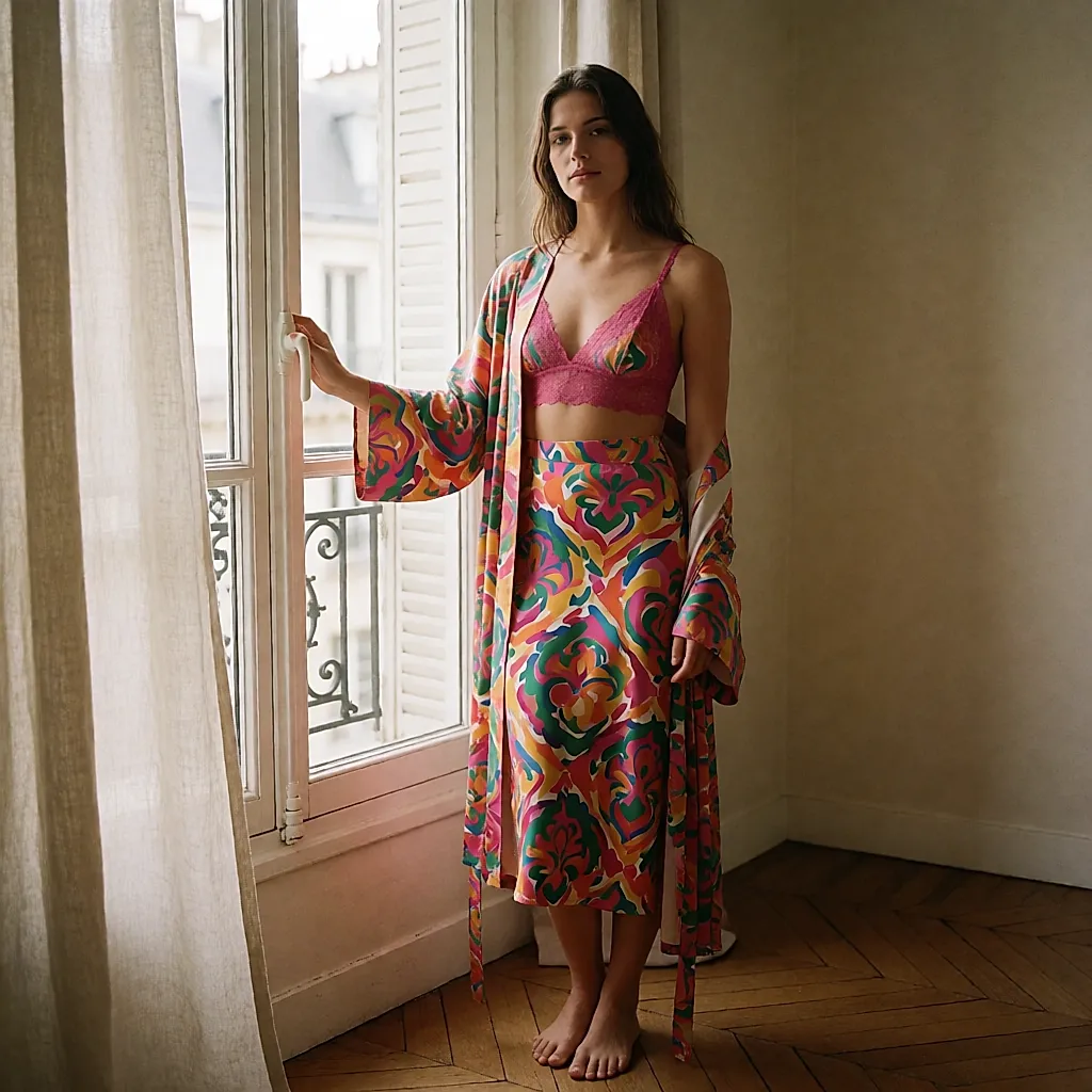 Lingerie estampada e colorida da Princesse Tam-Tam para o dia a dia, da gaveta à silhueta