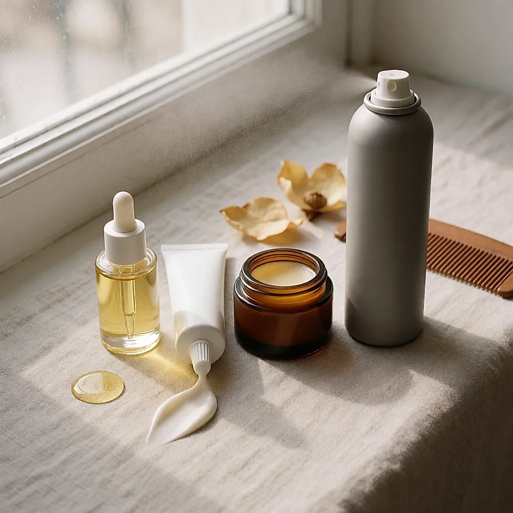 Produits coiffants : sérum, thermoprotecteur, baume et laque comparés pour choisir le bon