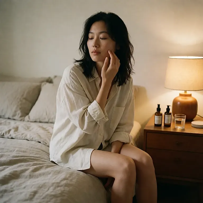 Sequência de gestos do ritual de beleza da noite, para a pele trabalhar enquanto dormes