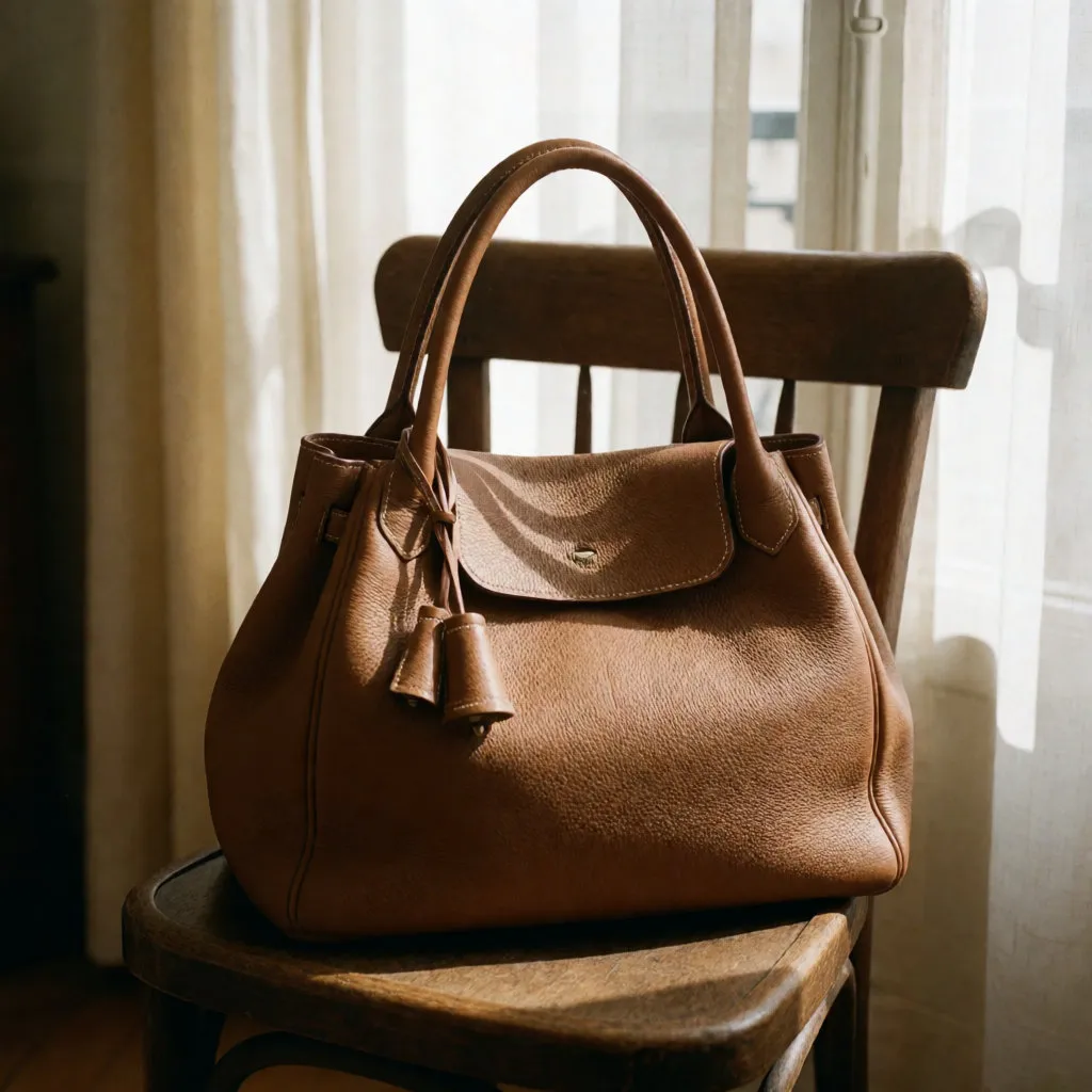 A mala Birkin da Hermès, uma peça de luxo lançada em 1984 que se tornou um ícone intemporal e um objeto de coleção.