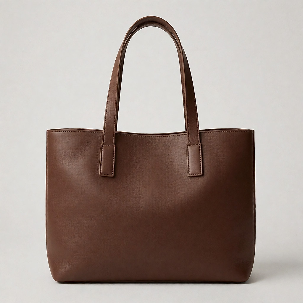 Un sac à main en cuir à anses courtes.