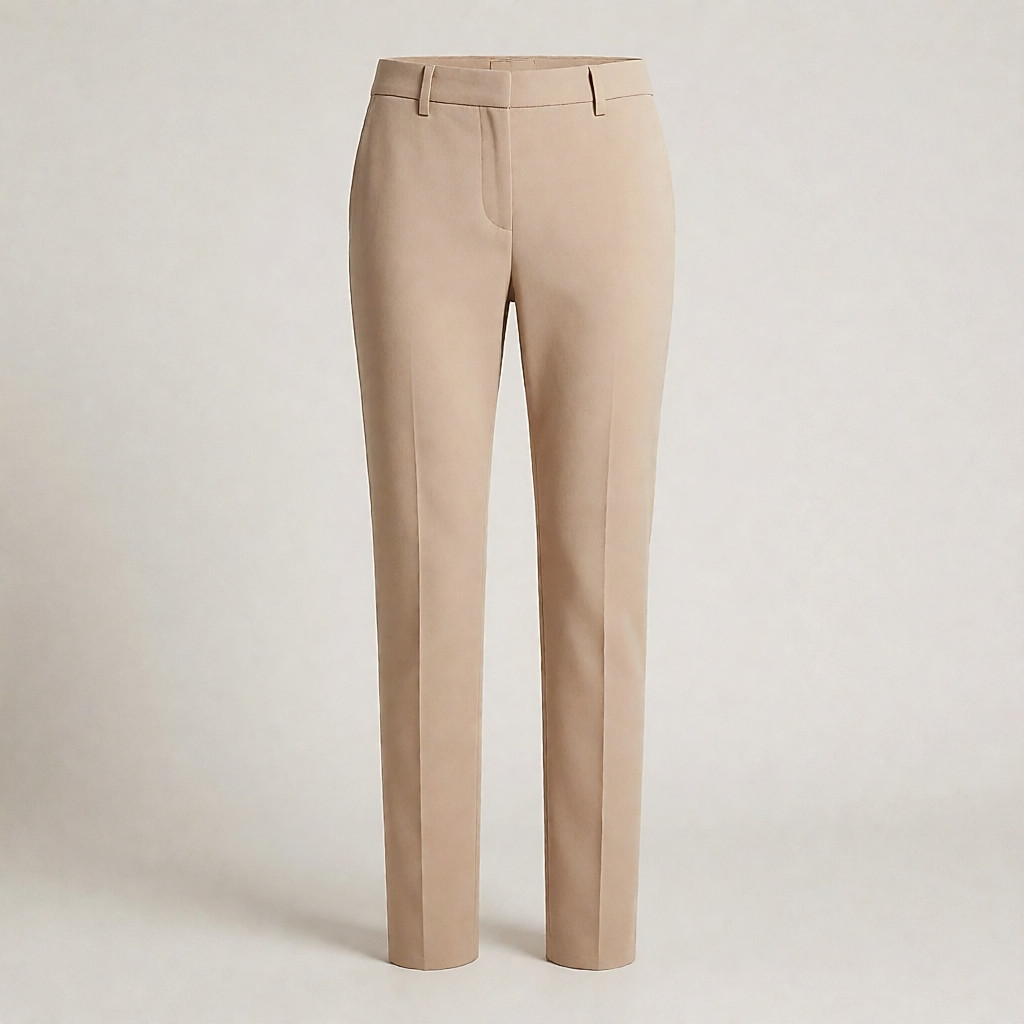 Product image inspired by nude slim-fit trousers