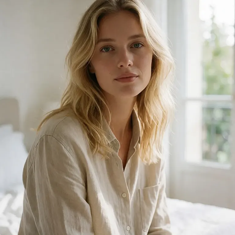 Beauty routine for fair-skinned blondes: gentle products and daily SPF