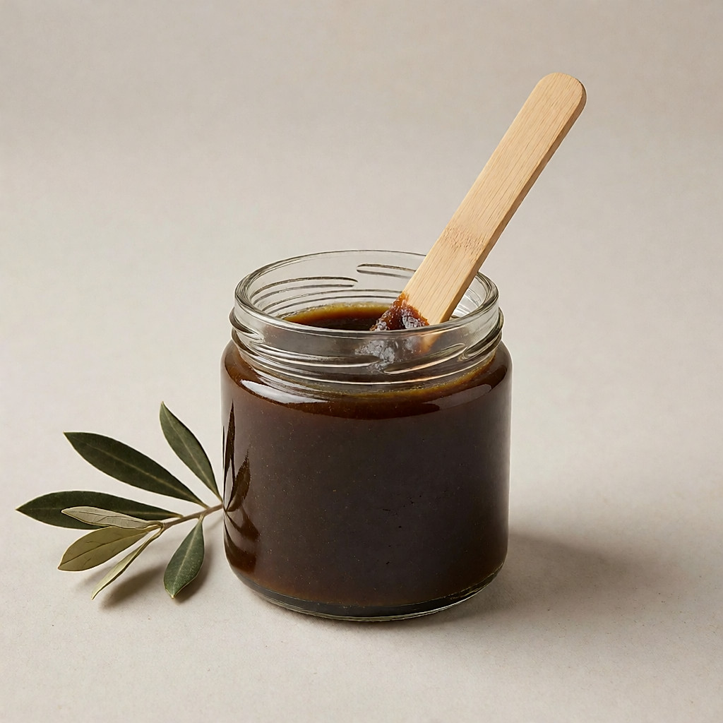 Product-style image of beldi black soap