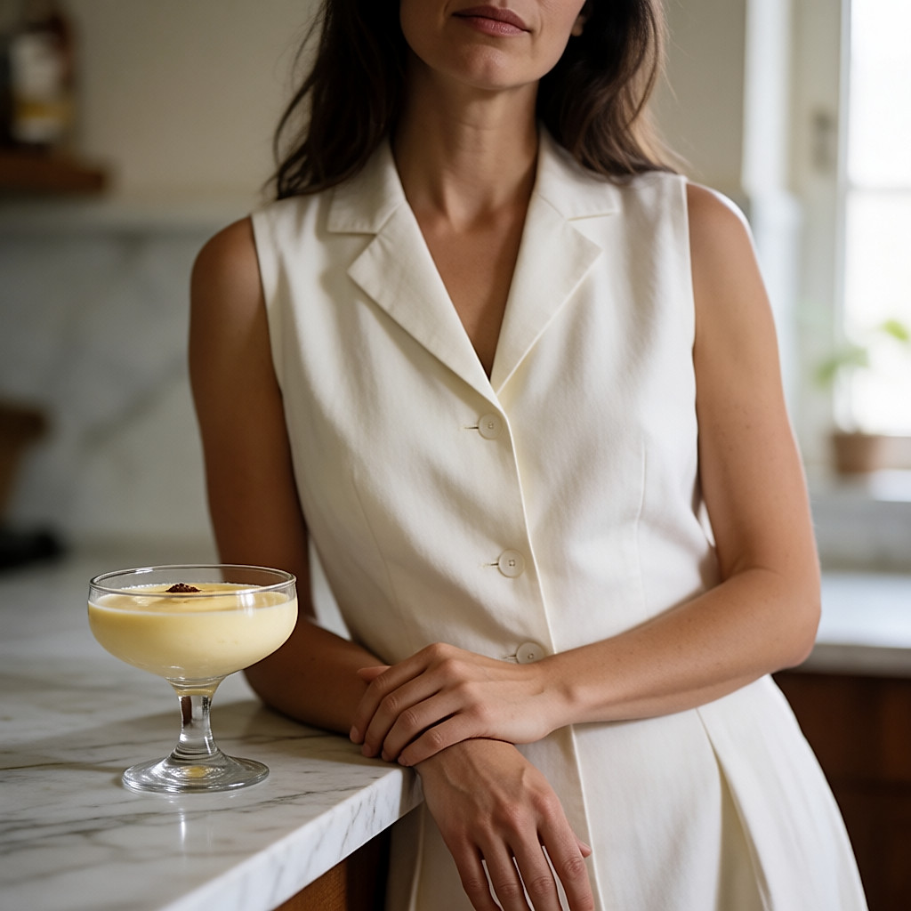 Grand pot en verre de crème soufflée pour le corps posé sur un comptoir en marbre clair
