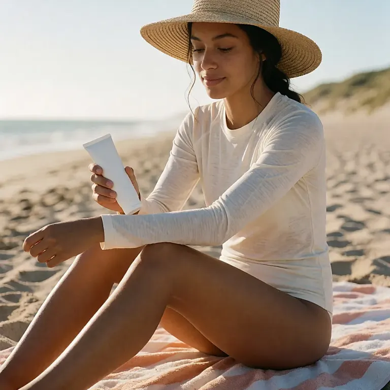 Cuidado de la piel y bronceado responsable frente al sol del verano