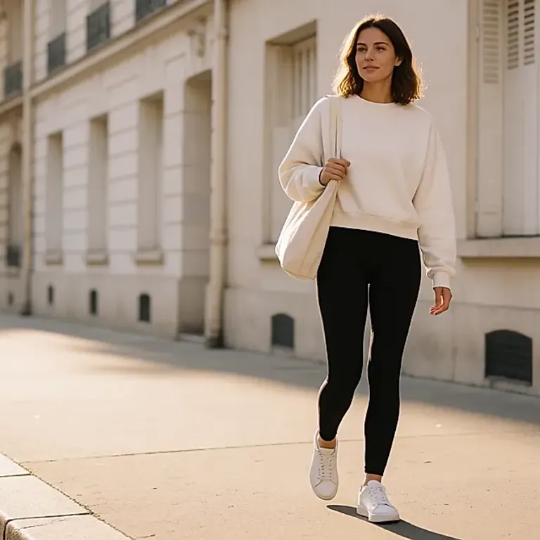 Le leggings e peças técnicas usados tanto na rua como no escritório