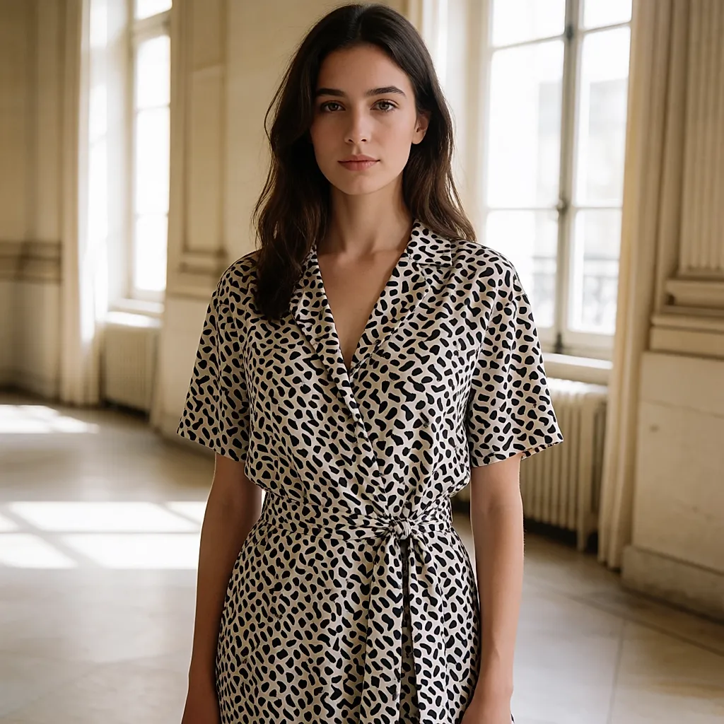 Dos jóvenes con prendas de sastrería de The Kooples en un vestíbulo parisino