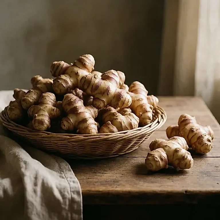 Jerusalem artichokes, a fibrous, light autumn tuber, from market stall to a velvety evening soup